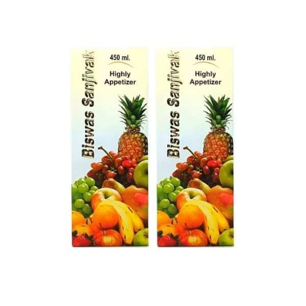 Buy Biswas Sanjivak Syrup 450ml (Pack Of 2) For loss of appetite Biswas Sanjivak Syrup 450ml