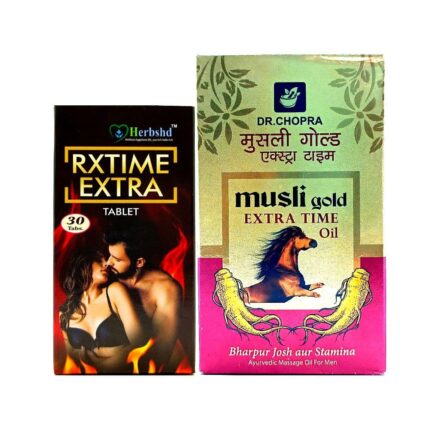 Musli Gold Extra Time oil & Rx Time Extra Tablet Combo Increase Stamina