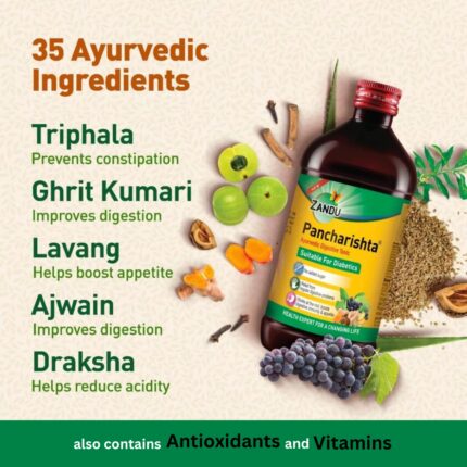 Sugar Free Zandu Pancharishta Digestive Tonic & Gasaram Capsule
