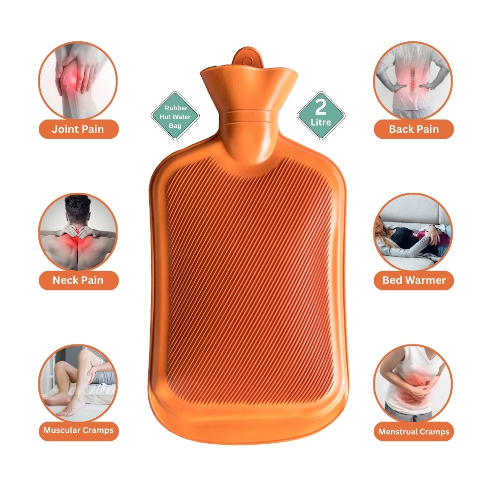 2-Litre Rubber Hot Water Bag Lt Rubber Hot Water Bag For Periods