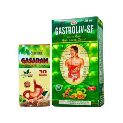 Acidity Relief Gastroliv-SF Syrup & Gasaram Anti Gastritis Capsule
