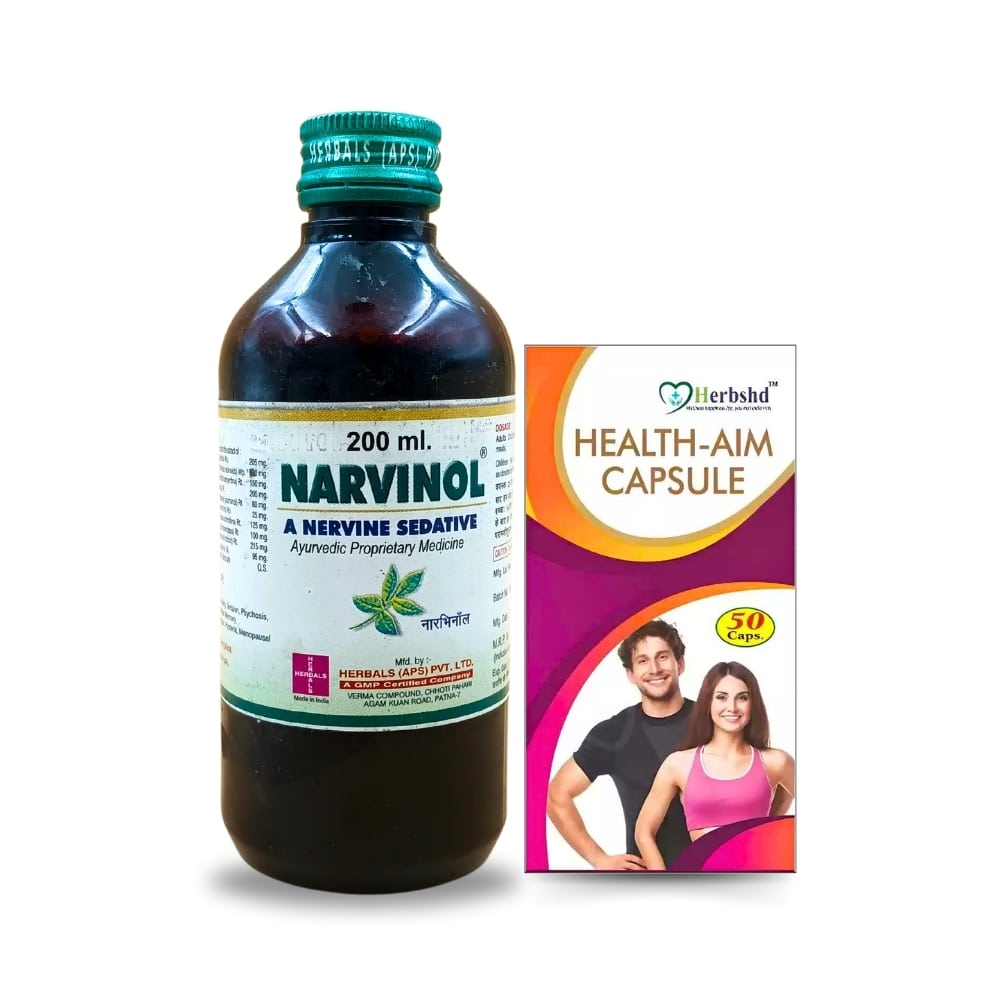 Ayurvedic Narvinol Syrup & Health Aim Capsule For anexity yurvedic Narvinol Syrup & Health Aim Capsule For anexity