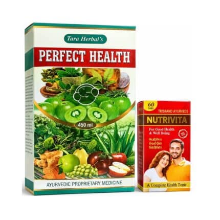 Ayurvedic Perfect Health 450ml Tonic & Nutrivita 60 Capsule for Good Health