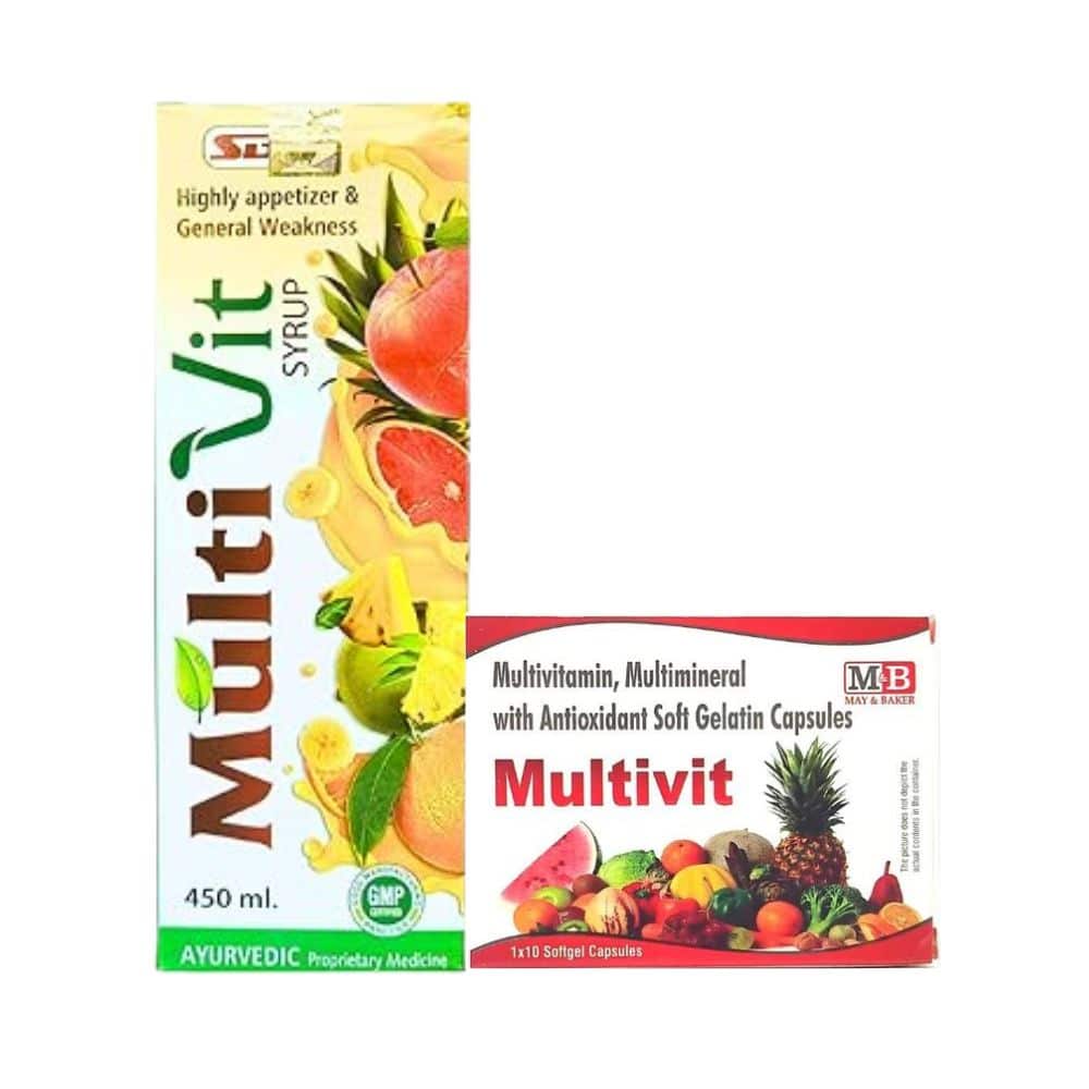 multivit capsule & tonic Ayurvedic Multi Vit Syrup & Multivit Capsule